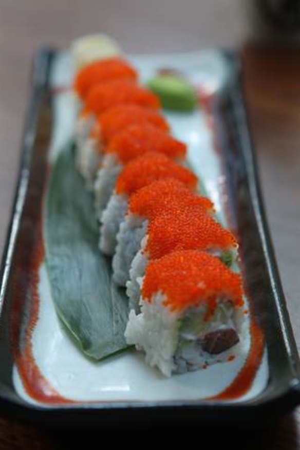 Go-to dish: Orange maki (salmon, tobiko and avocado roll).