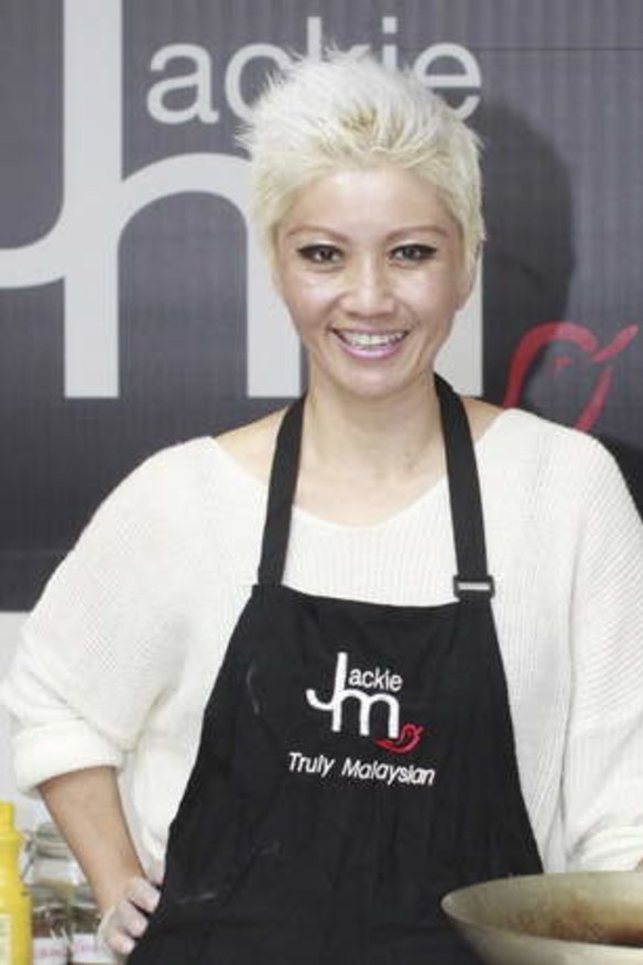 Cook-along: Jackie M. Tang hosts an online cooking show.