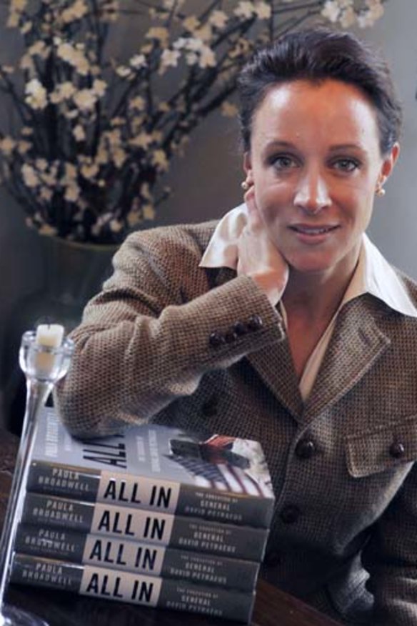 Paula Broadwell when she was promoting her biography of the general.