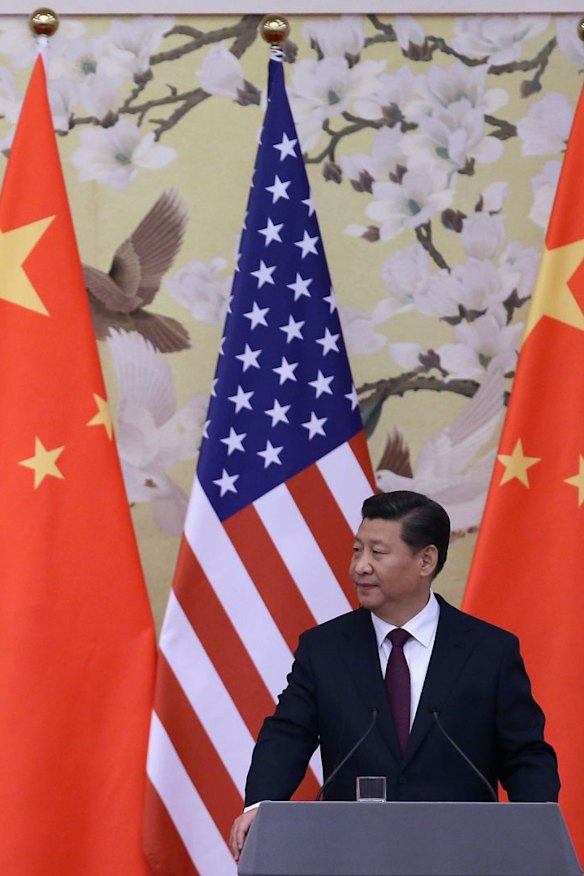 US President Barack Obama (left) and Chinese President Xi Jinping attend a press conference at the Great Hall of People in Beijing in 2014. Photo: Getty Images