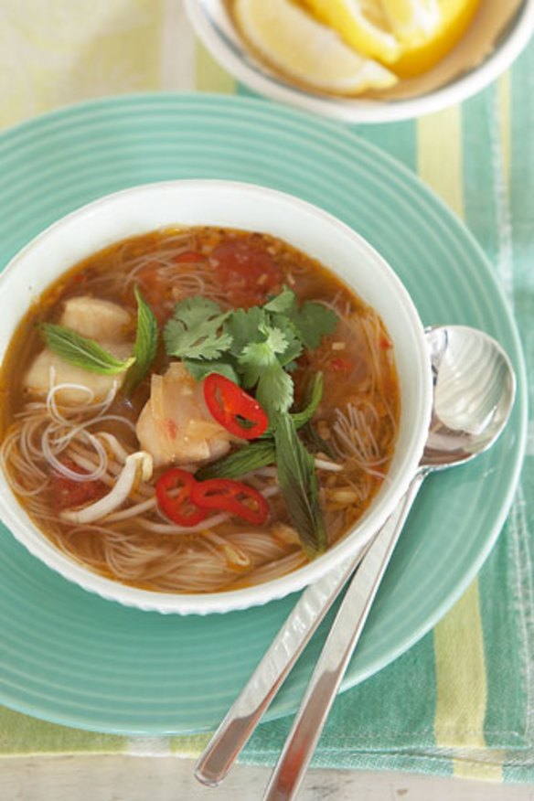 Vietnamese fish and noodle soup.