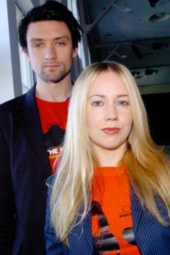 Something for Kate: (From left) Paul Dempsey, Stephanie Ashworth and Clint Hyndman. Dempsey was haunted by Bowie's ''scary clown'' in the Ashes to Ashes film clip.