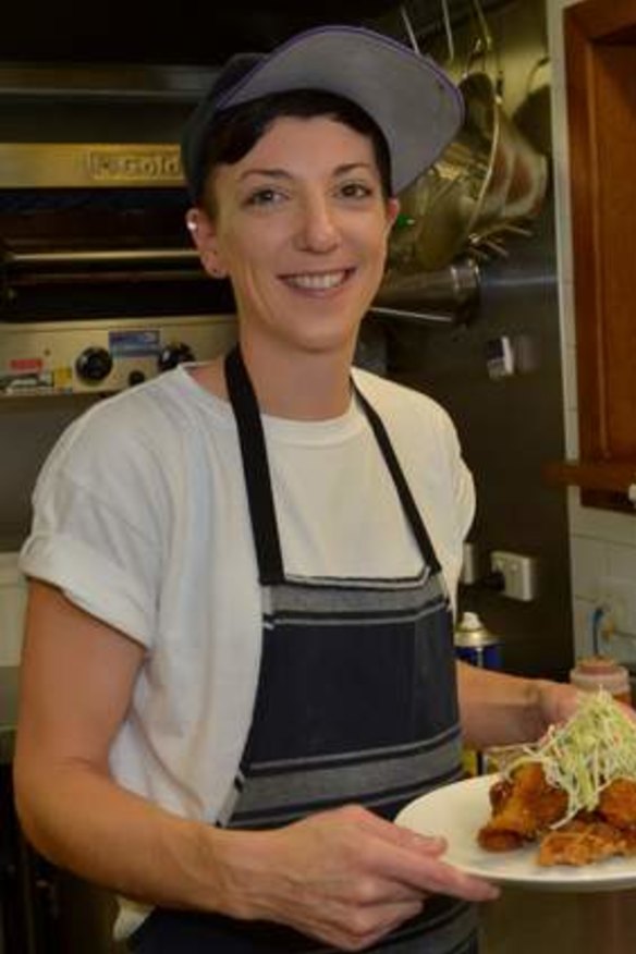 In the mix: Catriona Freeman of Belle's Diner, Fitzroy, is trying variations on batter and fillings.