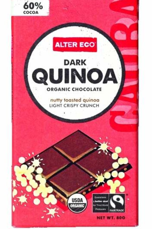 Alter Eco dark quinoa chocoalte has arrived.
