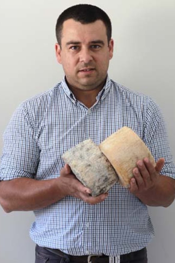 "The awards have become a parody" ... Michael McNamara of Pecora Dairy with some of his sheep cheese.