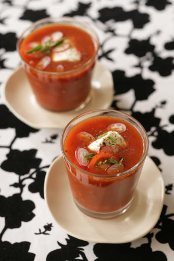 Spicy chilled virgin Mary soup.