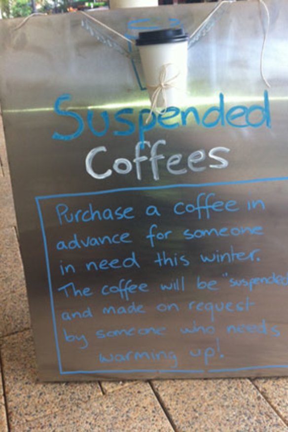 Suspended coffees stockpiling in cafes