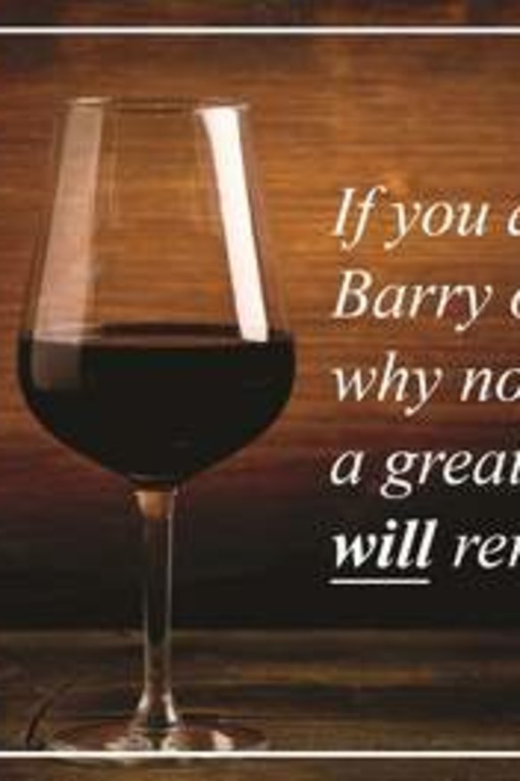 Barry O'Farrell's slip-up has already entered the public lexicon, as shown by the ad below for the Reserve Wine Bar in Newcastle.