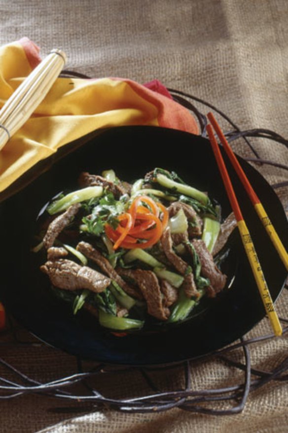 Beef and bok choy