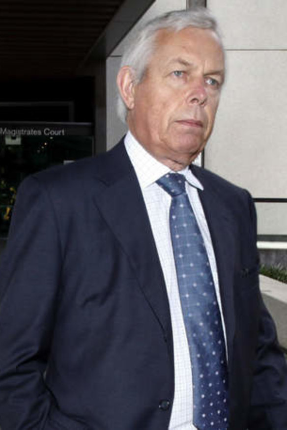 Philip Eric De Figueiredo leaves Brisbane Magistrates Court.