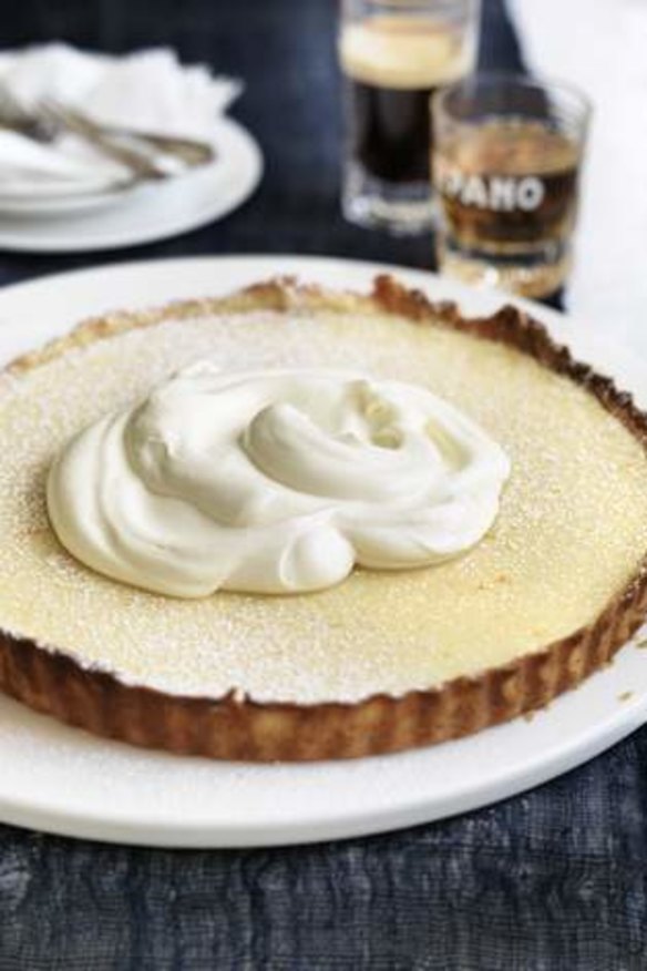 Sweet and zesty ... orange ricotta tart.