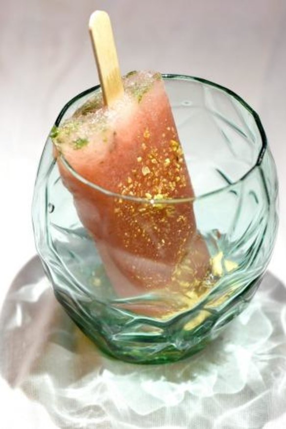 Refreshing: Watermelon and mint popsicle.
