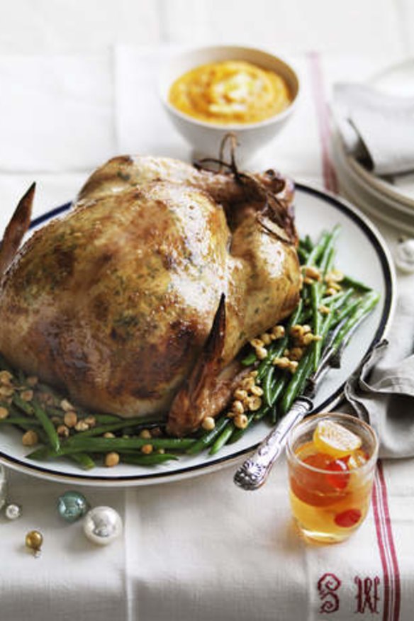 Is there a trick to stopping the turkey from drying out? Martha Stewart recommends stuffing butter under the skin.