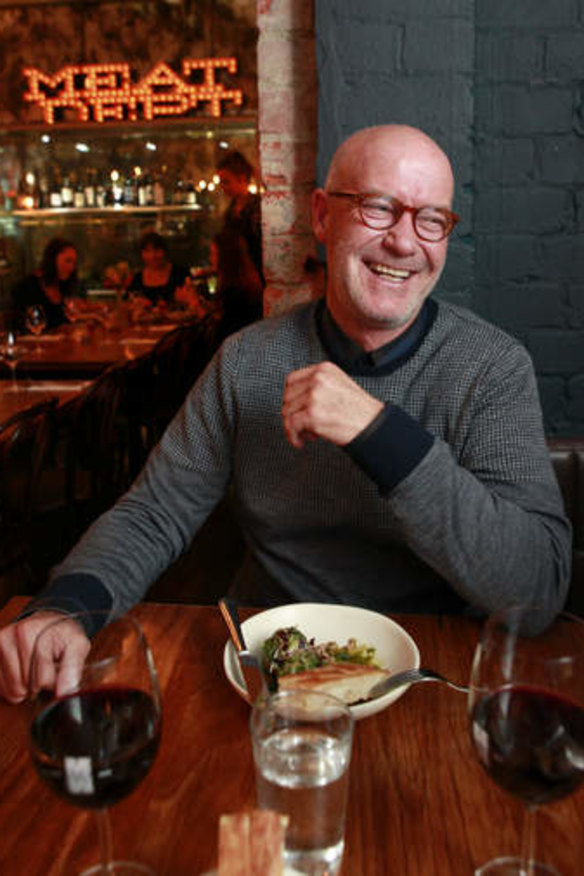 Australian stage and screen actor Gary Sweet enjoys a hearty, 'blokey' meal.