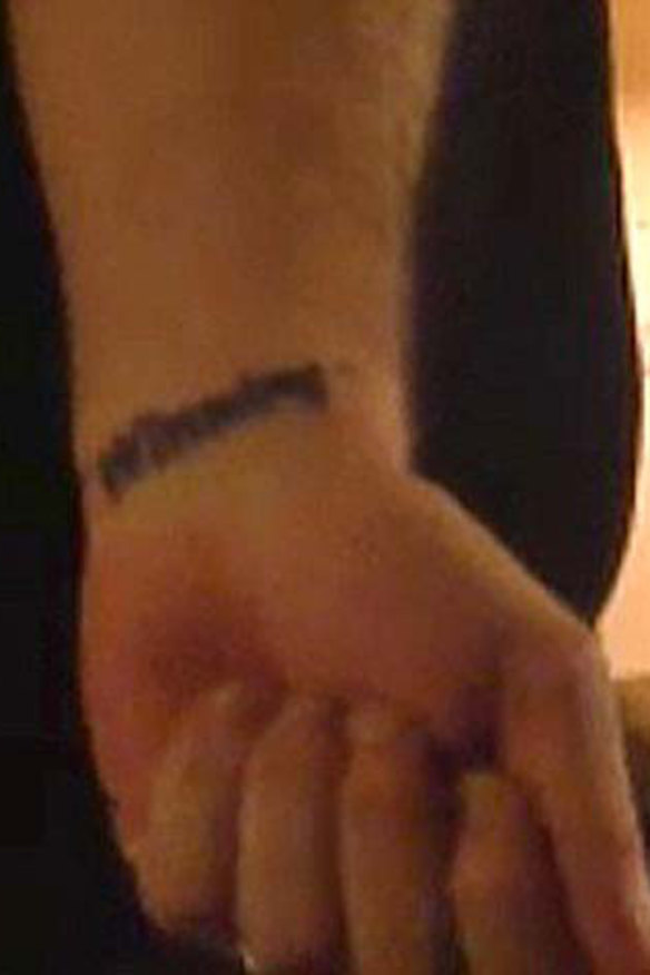 Sheen's new "Winning" tattoo.