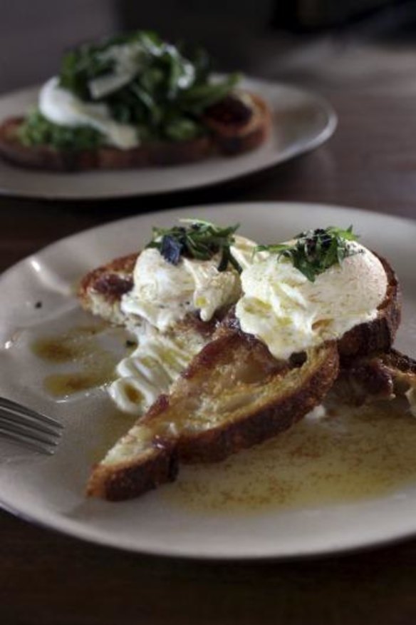 Go-to dish: Buttered arabian eggs.