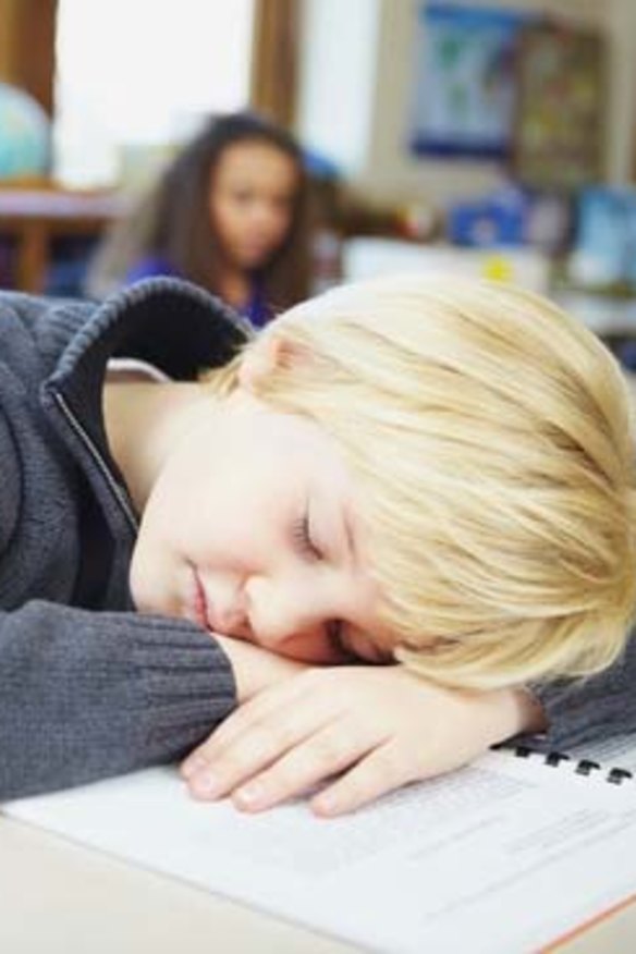 Deprived: Australia ranked fifth out of 50 for tired students.