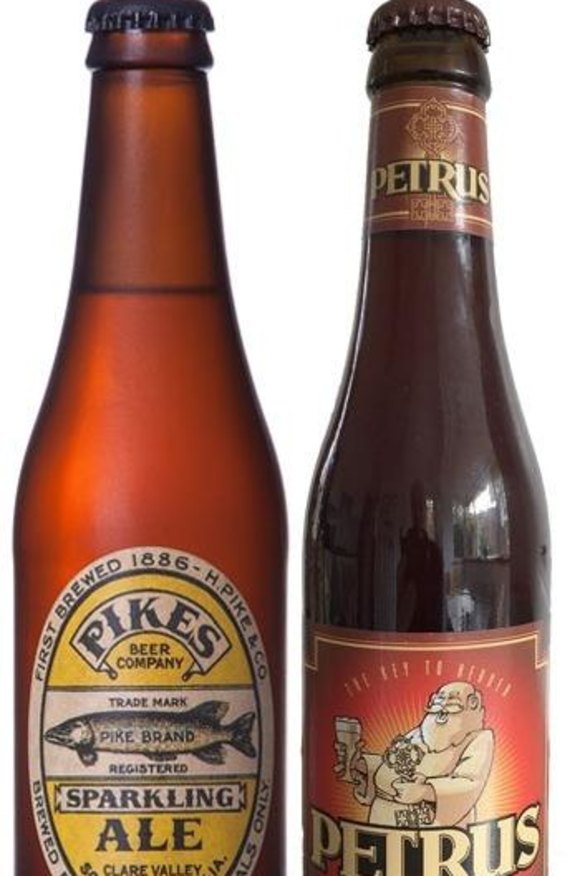 Pikes Oakbank Sparkling Ale (left) and Petrus Dubbel Bruin.