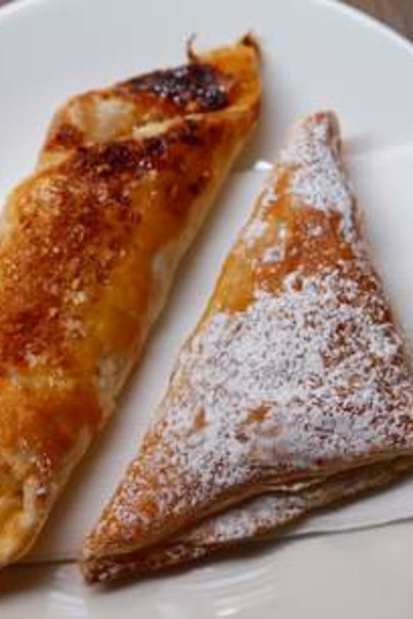 Crunch into a medialuna, an Argentinian pastry filled with dulce de leche, at San Telmo.
