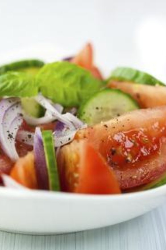 Try the fresh seasonal flavours of a Lebanese cucumber and tomato salad.