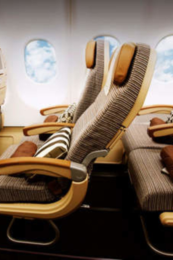 Etihad's economy class.