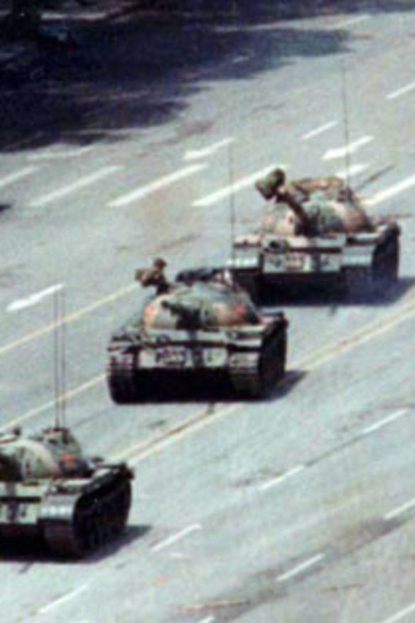 The iconic image from the massacre.