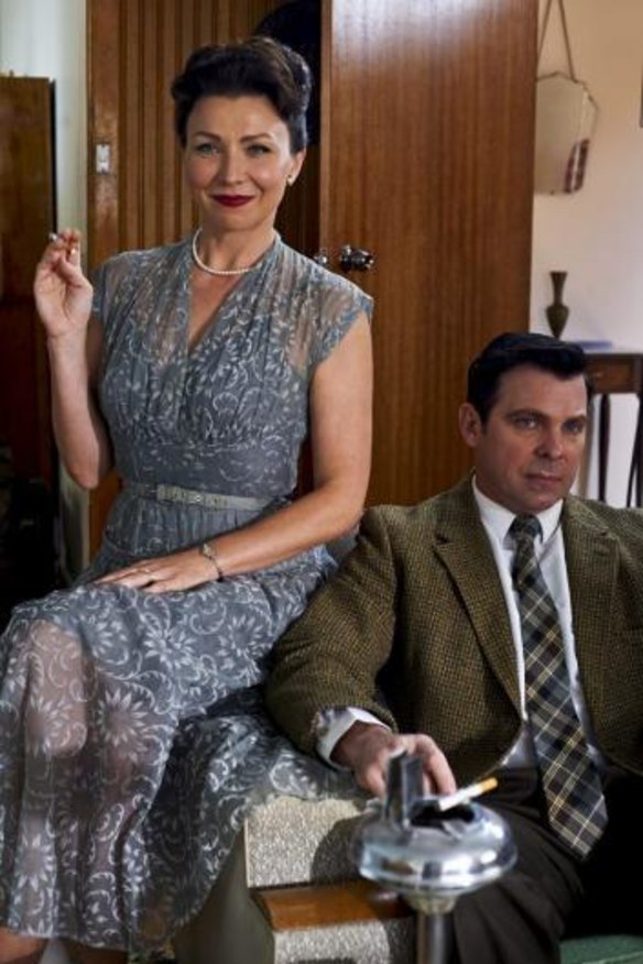 Proud parents?: Anita Hegh as Evelyn and Warrick Young as Ted in the mini series Carlotta.