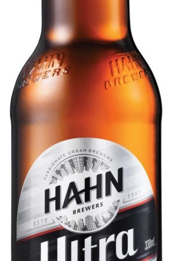 Hahn Ultra beer. 