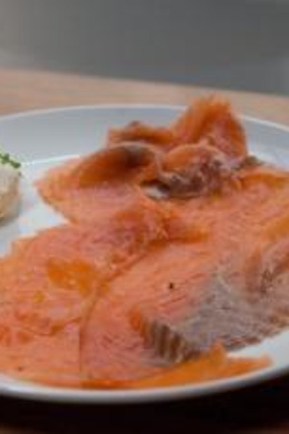 Smoked ocean trout and sour cream at Pei Modern.