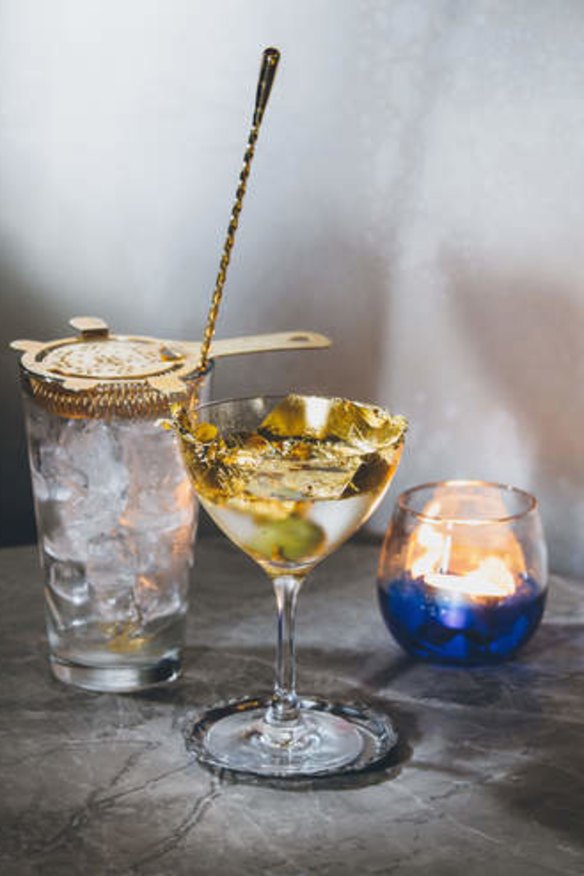 On the menu: The 24-carat Gold Leaf Martini.