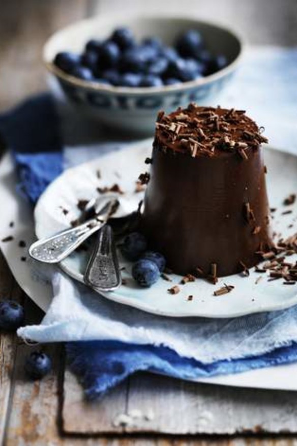 Sweet, rich and creamy: Chocolate bavarois.