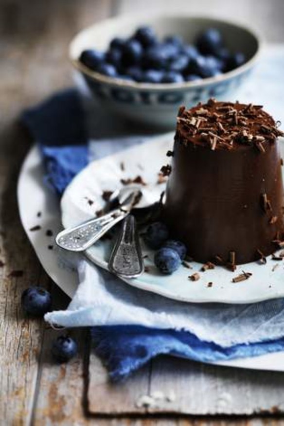 Sweet, rich and creamy: Chocolate bavarois.