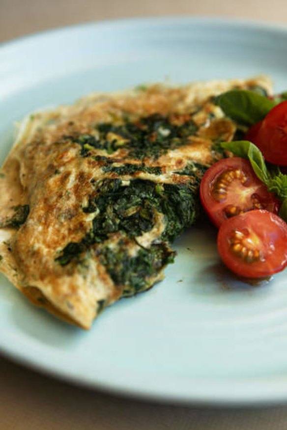 Jill Dupleix's egg white and spinach omelette