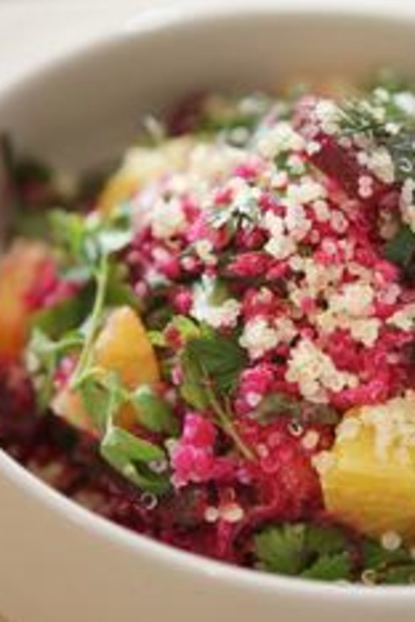 The quinoa, beetroot salad from Sebastian's Food and Wine cafe in Hampton.