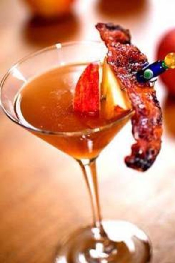 Stirred, not shaken: a bacon-topped martini at Frisk Small Bar.
