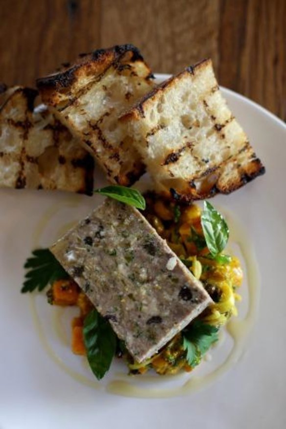 Classy stuff: The Four in Hand's confit duck terrine.