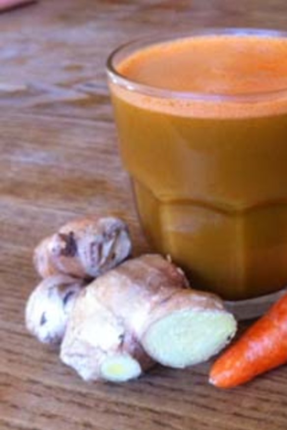 Carrot, ginger and turmeric juice.