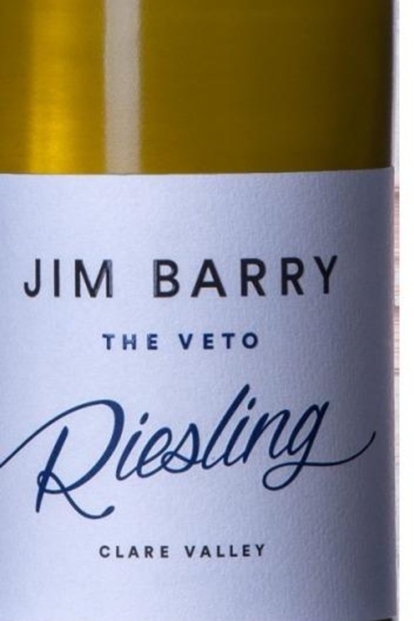 Wine of the week is Jim Barry Veto Riesling 2015.