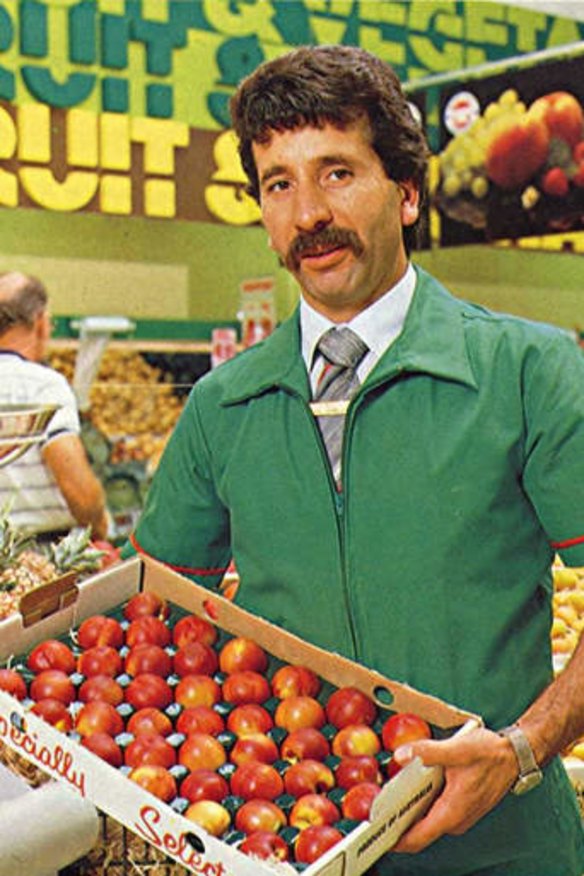Fruit and vegetables for sale in 1983.
