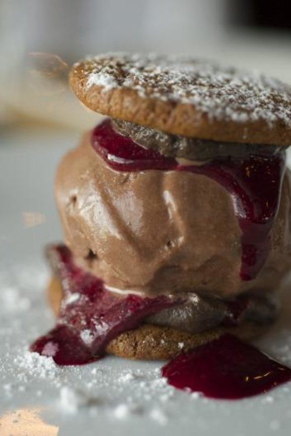 Hot and cold hit: Chilli chocolate ice-cream sandwich.