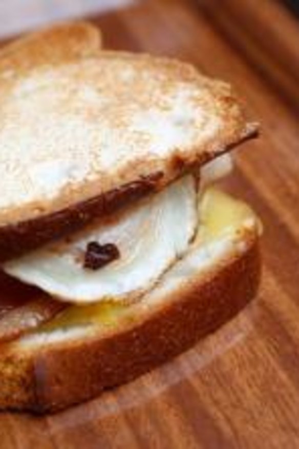 Square meal: Trunk Diner's All-day breakfast burger.