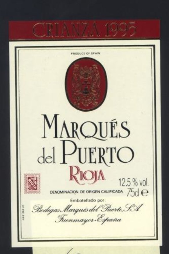 Marques del Puerto Rioja Crianza.