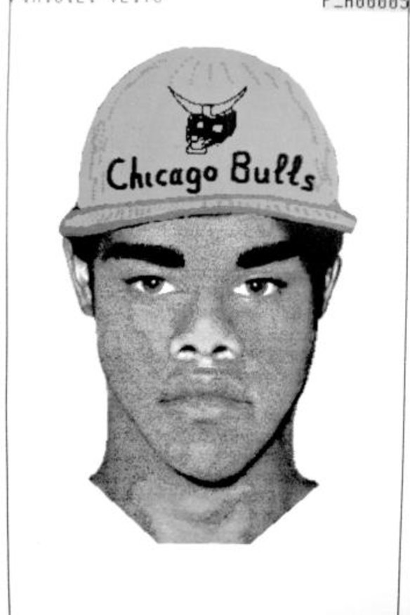 A NSW Police identikit image, released at the time, of one of the suspects in the 1993 killing of Crispin Dye.