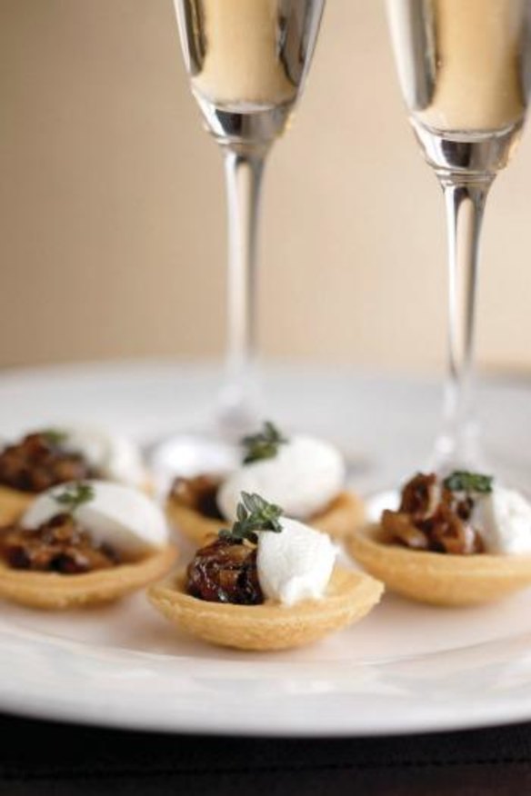 Champagne is often matched with canapes.
