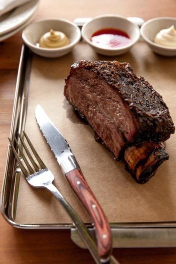 Smoking: Beef short rib from LP's Quality Meats, Chippendale.