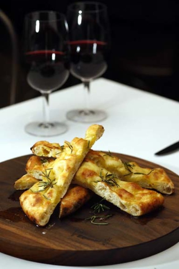 The one dish you must try ... Wood-baked focaccia with rosemary and sea salt ($8).