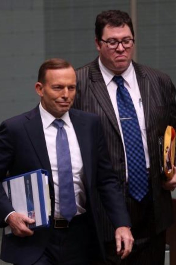 MP George Christenen arriving at Question Time on Thursday behind the PM.