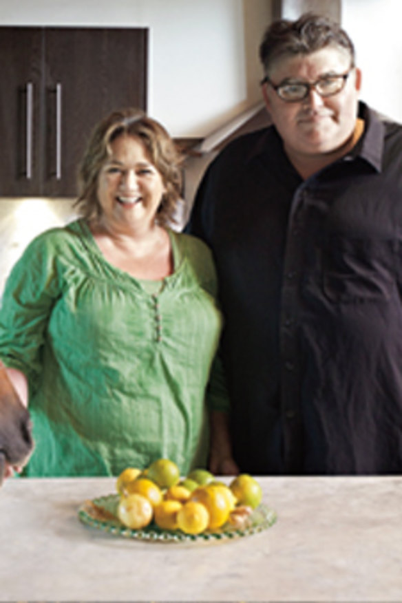 Animal house …  "It's like a circus here, with the pets" ... Richardson with wife Karen and Oscar the horse.