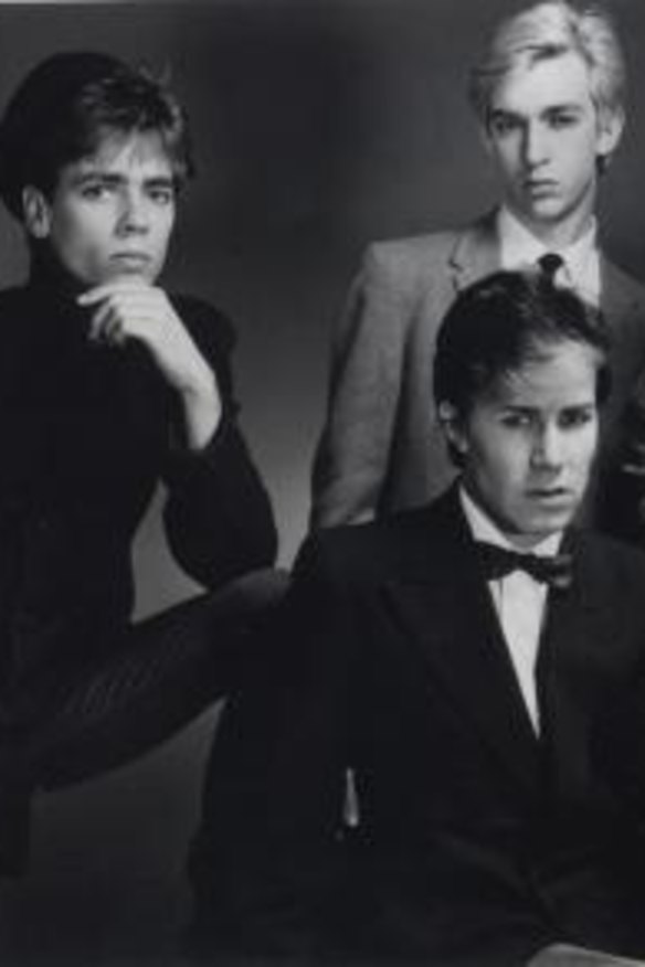 Andrew Duffield, left, with fellow Models James Freud, Barton Price and Sean Kelly in 1983, the year the band played support on the Serious Moonlight tour.