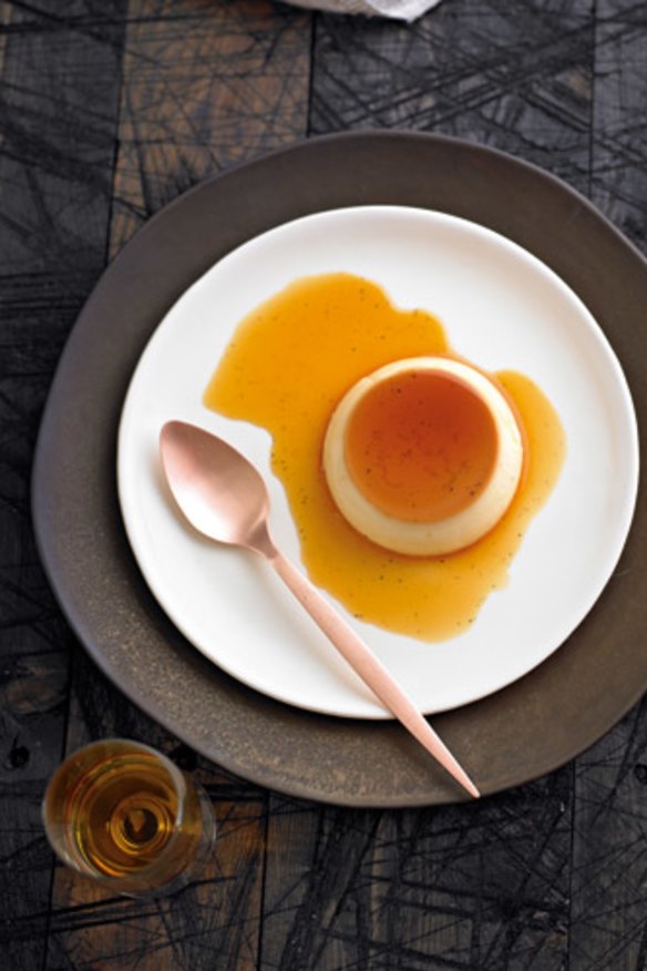 Individual creme caramel.